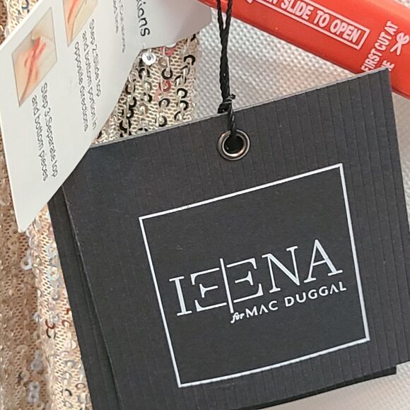 New MAC DUGGAL 26598 Nude Sequim V-Neck Wrap Waist Gown Women's (16)--$398 - Picture 15 of 16